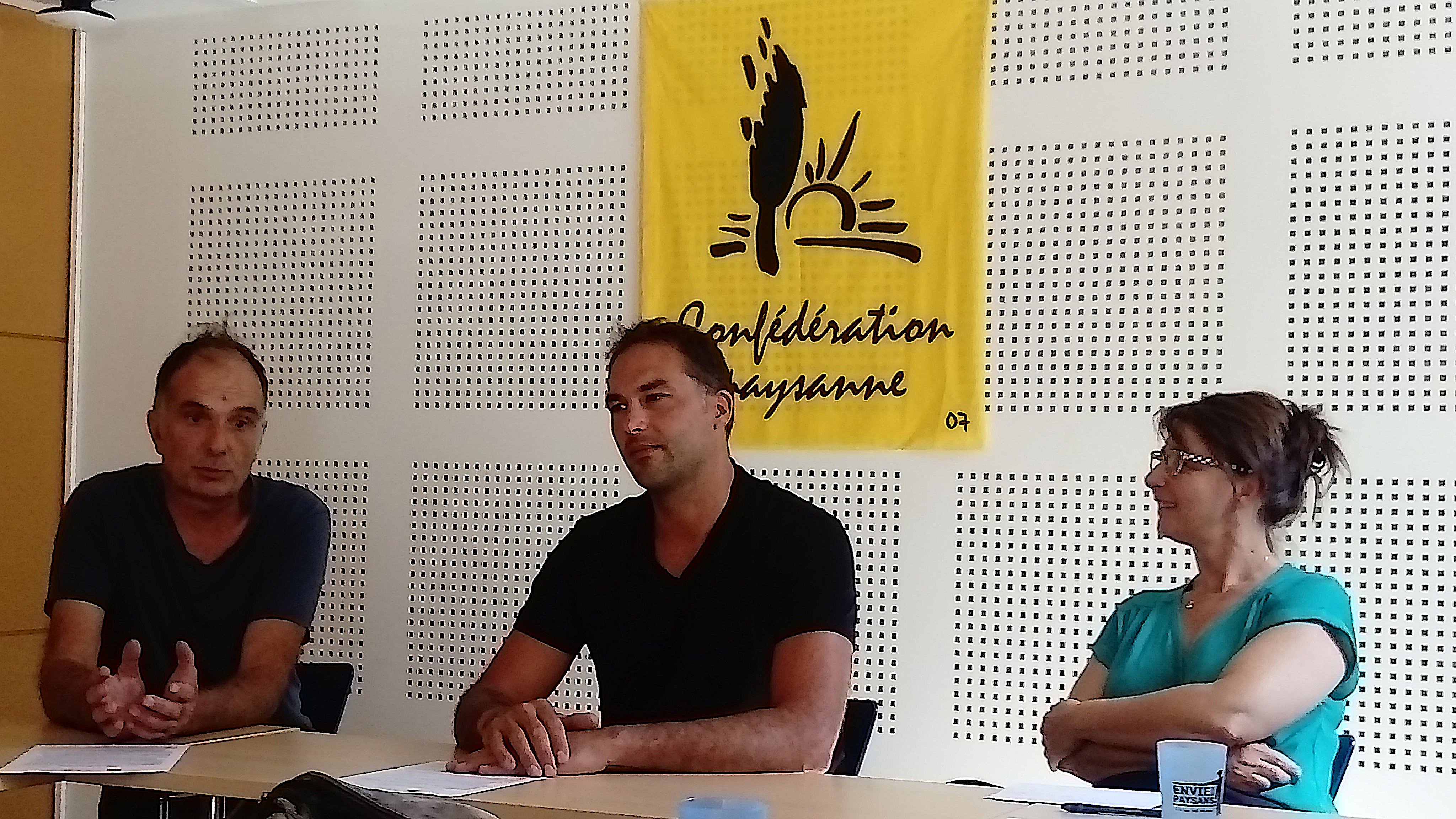 Conf presse confederation paysanne ardeche 12 sept 2022